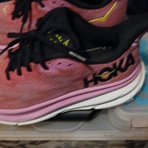 Hoka Women's Athletic Shoes in Pink and Black